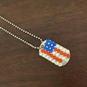 Patriotic Dog Tag Necklace